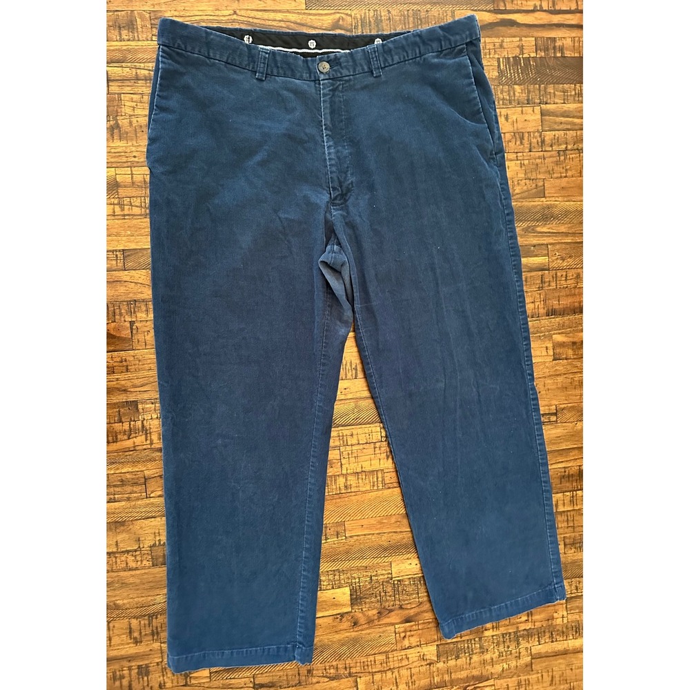 Haggar Mens Classic Fit Premium Stretch Corduroy Pants Blue 40x29